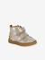 Basket bébé fille cuir à scratchs beige imprimé+jaune d'or 8 - vertbaudet enfant 