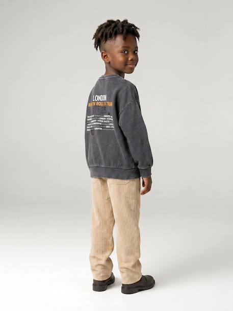 Pantalon en velours côtelé garçon facile à enfiler beige+bleu ardoise+marine 11 - vertbaudet enfant 