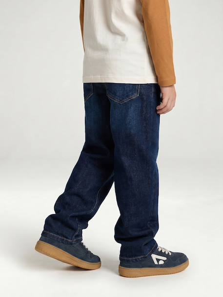 Jean droit garçon morphologie medium denim brut+stone 7 - vertbaudet enfant 