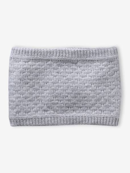 Ensemble bébé bonnet, snood et moufles gris chiné 4 - vertbaudet enfant 