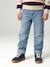 Jean garçon droit à revers denim brut+stone 8 - vertbaudet enfant 