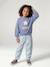 Sweat fille col rond manches longues bleu chambray+gris chiné 7 - vertbaudet enfant 