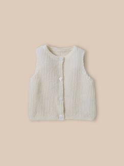 -Gilet sans manches bébé laine et mohair