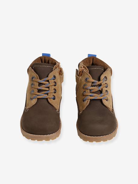Boots premiers pas bébé cuir brun 4 - vertbaudet enfant 