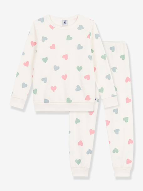 Pyjama enfant coeurs blanc 2 - vertbaudet enfant 