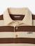 T-shirt polo bébé rayé manches longues bleu grisé+cacao 8 - vertbaudet enfant 