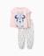 Pyjama long en coton avec imprimés minnie Rose clair 1 - vertbaudet enfant 