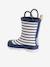 Bottes de pluie bébé détails ludiques bleu clair+rayé marine+vert imprimé 3 - vertbaudet enfant 