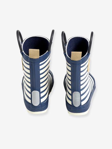 Bottes de pluie bébé détails ludiques bleu clair+rayé marine+vert imprimé 6 - vertbaudet enfant 