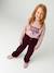 T-shirt manches longues fille encre+rose pâle+vert 11 - vertbaudet enfant 