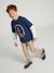 Pantalon garçon esprit chino facile à enfiler beige+marine 2 - vertbaudet enfant 