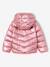 Doudoune fille légère à capuche effet brillant métallisé rose+rose pâle 10 - vertbaudet enfant 