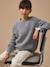 Pull en laine et mohair fille Gris chine clair 1 - vertbaudet enfant 