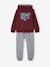 Ensemble sport garçon à capuche bordeaux+ocre+vert sauge 1 - vertbaudet enfant 