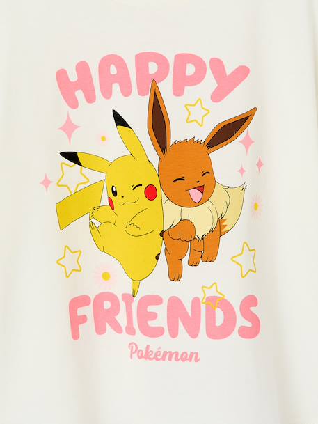 T-shirt Pokémon ™ fille manches courtes écru 3 - vertbaudet enfant 