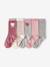 Lot 5 paires de chaussettes coeur fille abricot+beige+bleu chambray+mauve 7 - vertbaudet enfant 