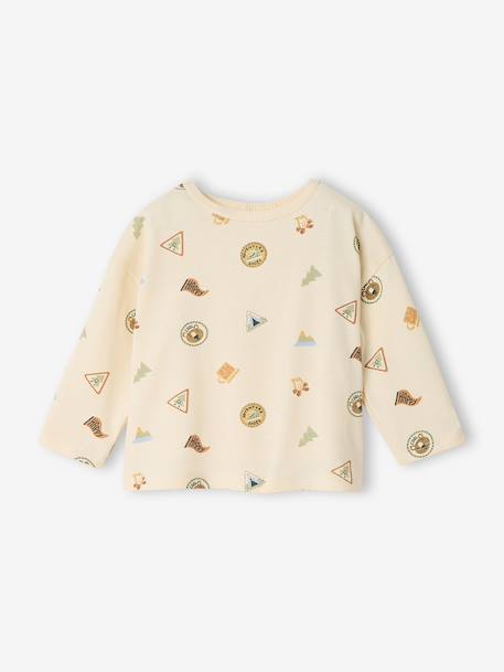 T-shirt manches longues bébé garçon vanille 1 - vertbaudet enfant 