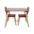 Table carrée enfant bois de pin 2 assises - judith Blanc+Rose+Terracotta+Vert+Vert olive 17 - vertbaudet enfant 