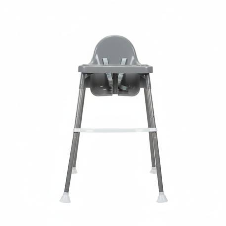 Chaise haute basic pro Blanc+Gris 12 - vertbaudet enfant 