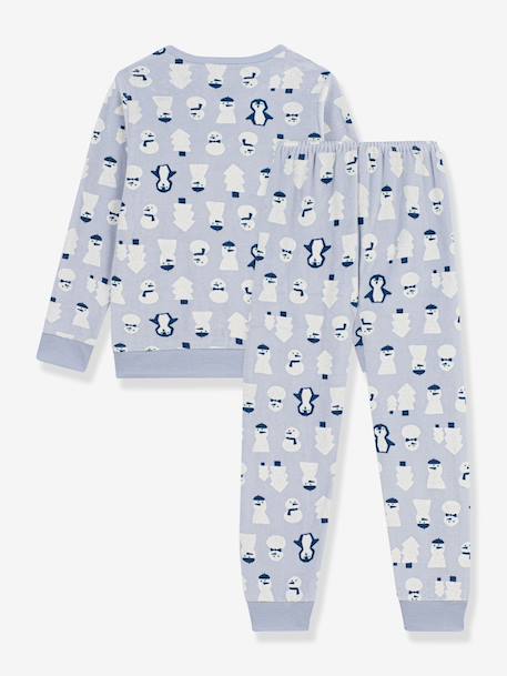Pyjama imprimé bonhommes de neige bleu clair 3 - vertbaudet enfant 