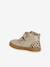 Basket bébé fille cuir à scratchs beige imprimé+jaune d'or 10 - vertbaudet enfant 