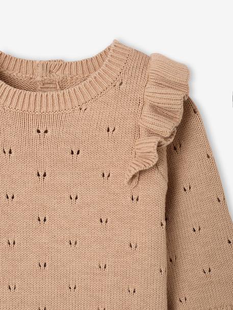 Combinaison bébé fille en tricot beige chiné 3 - vertbaudet enfant 