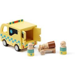 Jouet-Jeux d'imagination-Véhicules, garages, circuits et trains-Ambulance en bois aiden