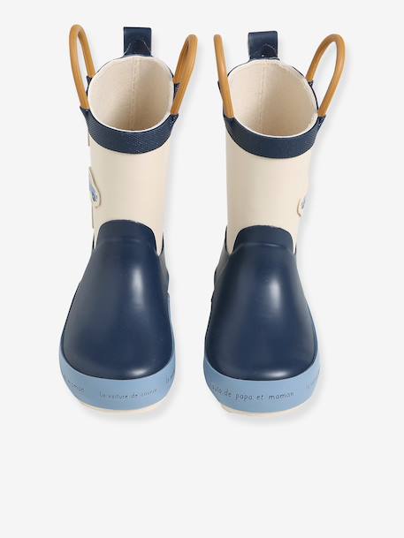 Bottes de pluie bébé détails ludiques bleu clair+marine+rayé marine+vert imprimé 10 - vertbaudet enfant 