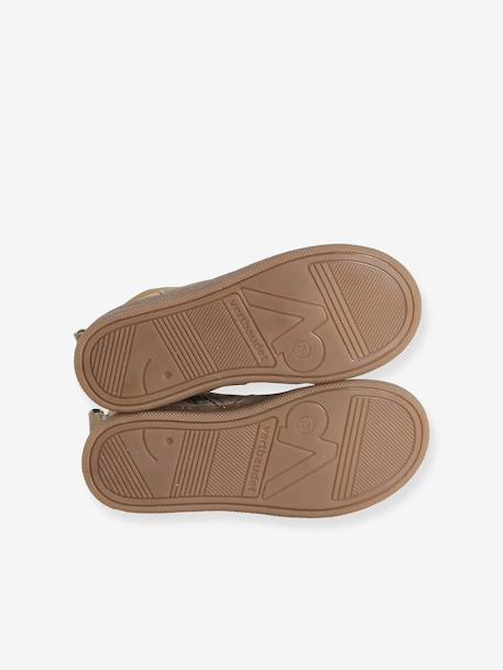 Boots fille cuir zippées beige+bronze+camel+marine+marron+vert+vieux rose 5 - vertbaudet enfant 