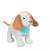Peluche - peluche chien fun puppies sonore, gris foulard turquoise - 17 cm Blue 1 - vertbaudet enfant 