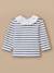 T-shirt marinière broderie anglaise bébé Rayure marine/ecru 1 - vertbaudet enfant 