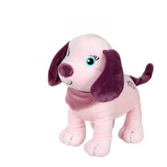 -Peluche chiot - fun puppies sonores, rose foulard parme