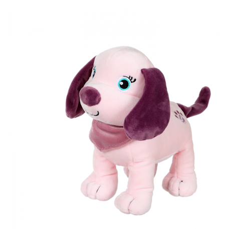 Peluche chiot - fun puppies sonores, rose foulard parme Purple 1 - vertbaudet enfant 