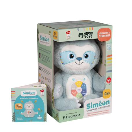 Peluche - siméon, mon conteur d'emotions - peluche interactive musicale et conteuse d'histoires - 28 cm Green 5 - vertbaudet enfant 