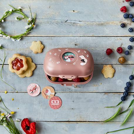 Boite à goûter enfant 600ml gram Blanc/rose+Bleu capy+Bleu dino+Bleu infinity+Bleu wolf+Cannelle fox+Rose birds+Rose blush+Rose moka+Rose papercut+Vert forest+Vert natural+Vert raccoon 32 - vertbaudet enfant 