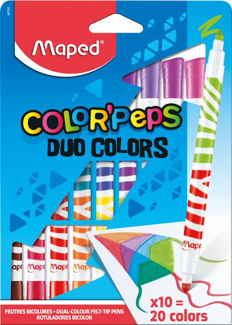 Fille-Accessoires-Fourniture scolaire-Feutres de coloriage 2 en 1 duo