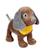 Peluche chien fun puppies sonores, marron foulard jaune Yellow 1 - vertbaudet enfant 