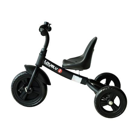Tricycle enfant multi-équipé garde-boue sonnette pédales antidérapantes siège réglable 2 positions avec dossier Black 2 - vertbaudet enfant 