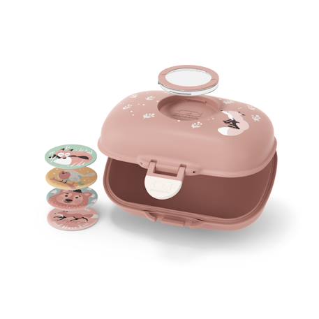 Boite à goûter enfant 600ml gram Blanc/rose+Bleu capy+Bleu dino+Bleu infinity+Bleu wolf+Cannelle fox+Rose birds+Rose blush+Rose moka+Rose papercut+Vert forest+Vert natural+Vert raccoon 31 - vertbaudet enfant 