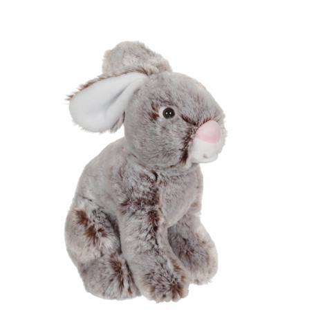 Peluche - peluche lapin flammé douceur marron - 25 cm Brown 4 - vertbaudet enfant 