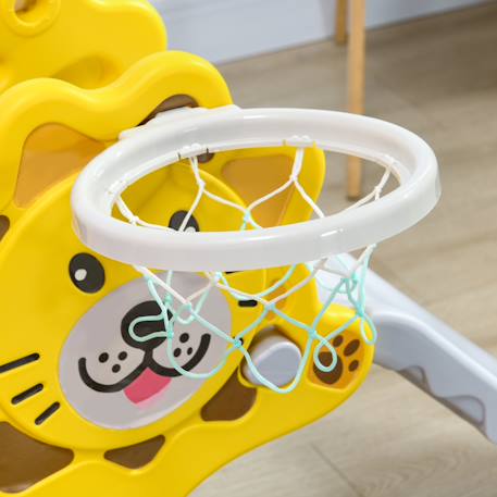 Toboggan enfant - panier basket, ballon, pompe inclus - hdpe Yellow 4 - vertbaudet enfant 