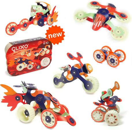 Mars rovers - clixo - jeu de construction phosphorescent, magnétique, flexible, durable et imaginatif – 30 pièces – dès 6 ans Blue 1 - vertbaudet enfant 