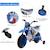 Moto cross électrique enfant 12v 3-8 km/h roulettes auxiliaires amovibles Blue+Green+Red 6 - vertbaudet enfant 