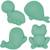 Set de 4 moules de plage en silicone souple Green+Grey+Rose+Rouge+Violet 2 - vertbaudet enfant 