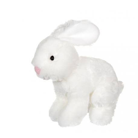 Peluche - peluche lapin flammé douceur blanc - 25 cm White 2 - vertbaudet enfant 