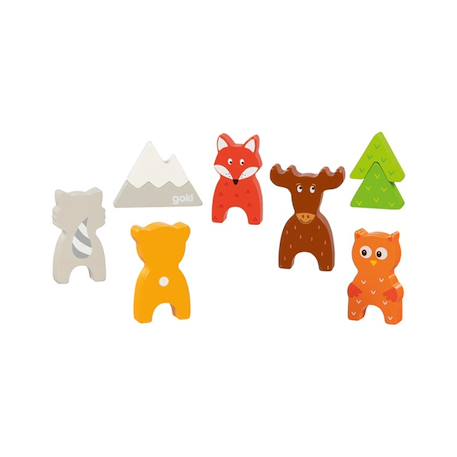 Puzzle et figurine  animaux de la forêt Multi-coloured 3 - vertbaudet enfant 