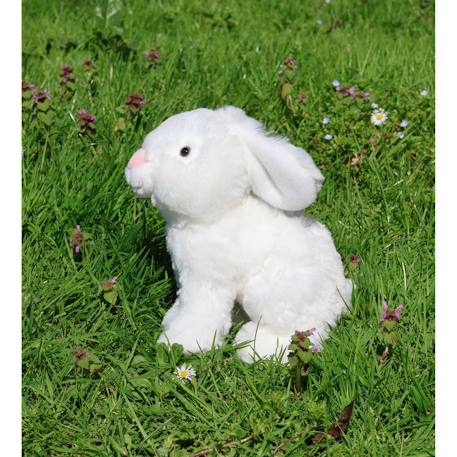 Peluche - peluche lapin flammé douceur blanc - 25 cm White 5 - vertbaudet enfant 