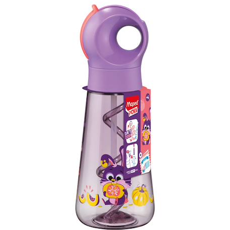 Gourde étanche avec paille Lapin - violet rose 3 - vertbaudet enfant 