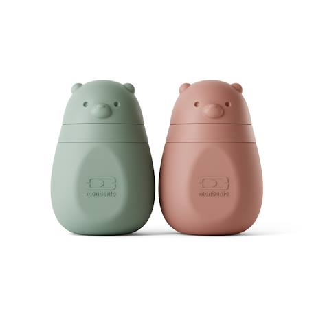 Gourde réutilisable avec tétine en silicone 150ml yummy Vert/bleu+Vert/rose 5 - vertbaudet enfant 