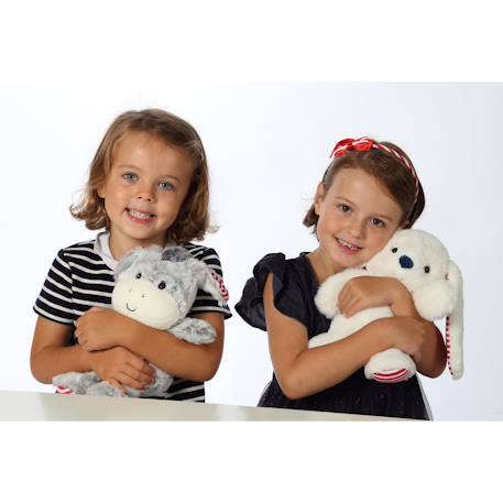 Peluche - peluche les marinières - lapin blanc rayures bleues - 24 cm Blue 3 - vertbaudet enfant 